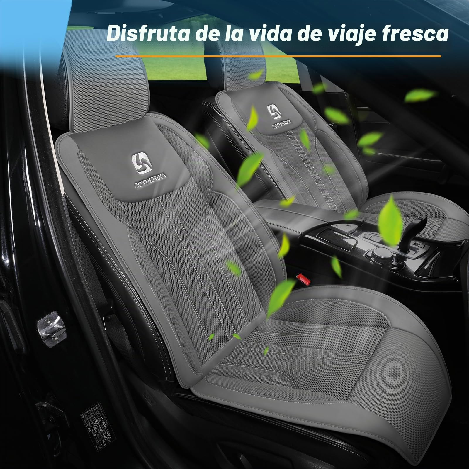Cojín de asiento delantero de coche, 12 V y 24 V, funda de asiento de refrigeración para coche con 10 ventiladores, funda de asiento refrigerada para coche, SUV, camión, ajuste universal