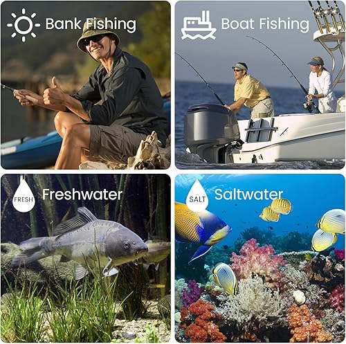 Miniatura 4 de UV Glowing Strong Hook Bucktail Jigs Saltwater Hair Jigs-Head Fishing Lures Assorted Kit for Striped Bass Walleye Snook Rockfish Redfish 14oz 12 oz