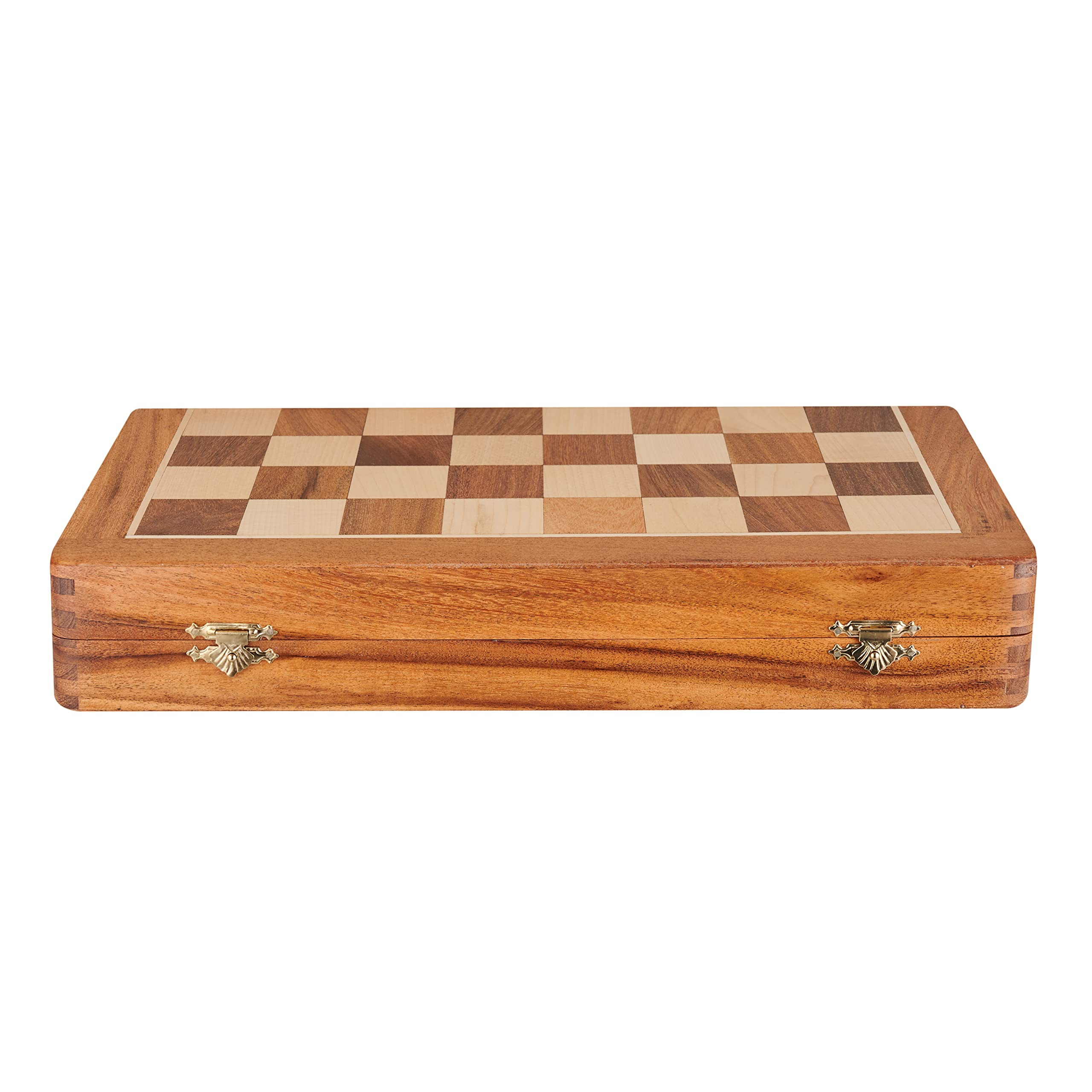 Juego de ajedrez magnético de madera grande de 14 pulgadas con almacenamiento, juego de mesa de ajedrez plegable de madera con almacenamiento de ajedrez, juego de ajedrez hecho a mano, el mejor