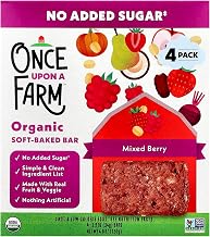 Once Upon A Farm Organic Mixed Berry Soft-Baked Bars, 4 Count