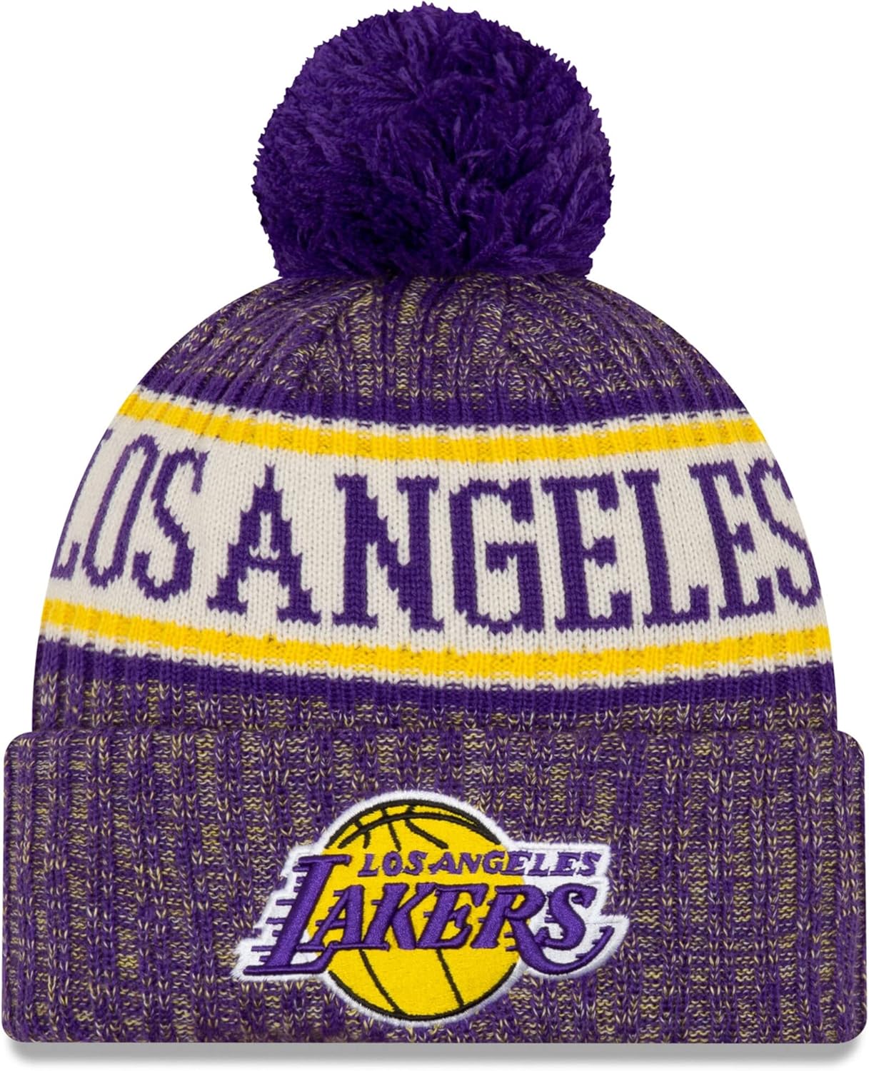 New Era Unisex-Adult NBA Official Sport Knit Sideline Cuffed Knit Pom Beanie Hat