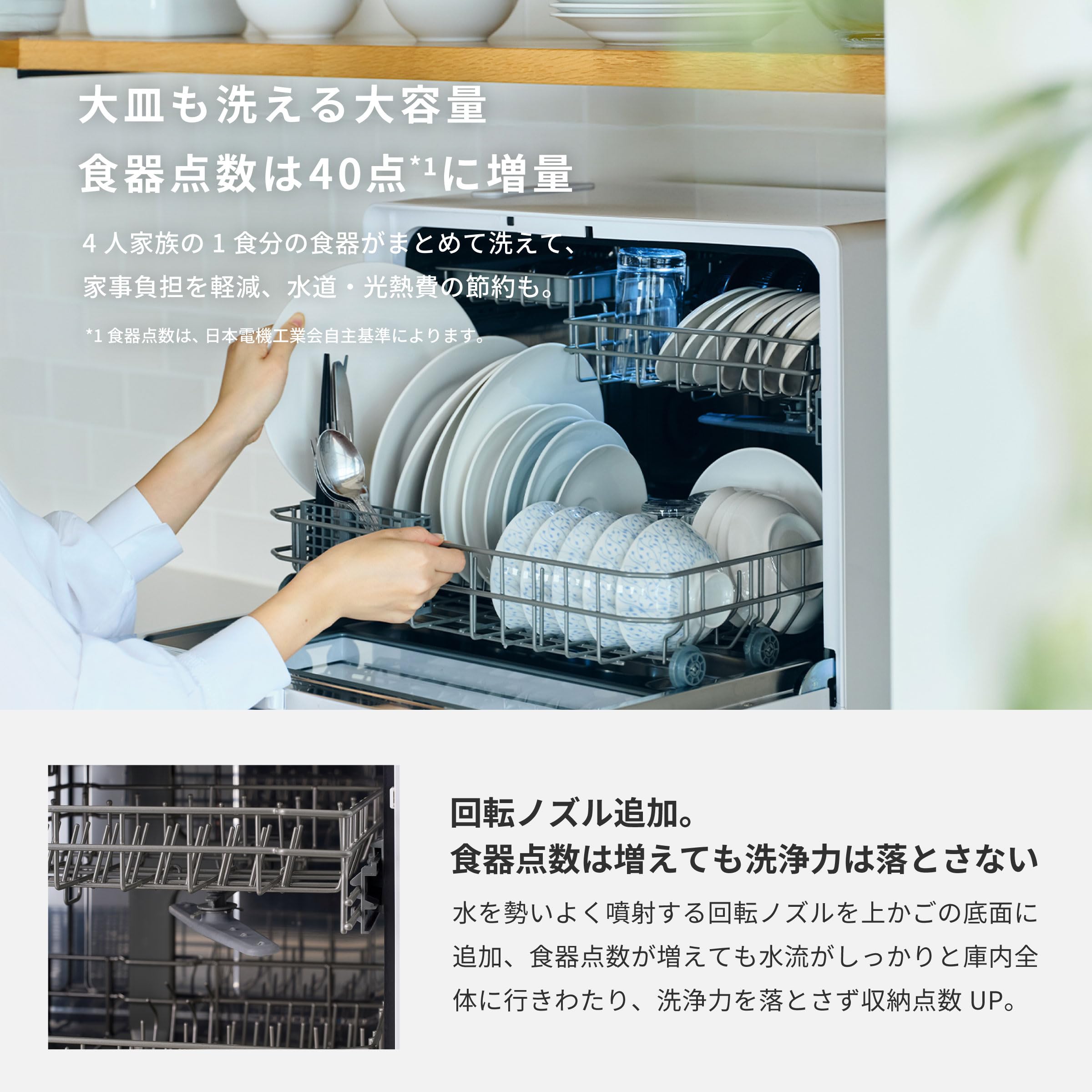 値下げ応じます　 食器洗い乾燥機　4～5人用 siroca シロカ 2023年製 siroca シロカ 食器洗い乾燥機 4~5人用 オートオープン UV除菌 工事