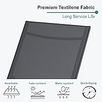 Vista 3 de SUNLEI Juego de 2 tumbonas para patio al aire libre, sillas de piscina ajustables con ruedas, sillas de bronceado reclinables de aluminio para Gris