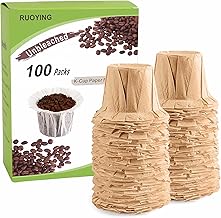 K cup Coffee Paper Filters Disposable for Keurig Reusable K Cup Filters, Disposable Keurig K Cup Filters, Fits All Keurig Single Serve Filter Brands (100, Natural NO lid)