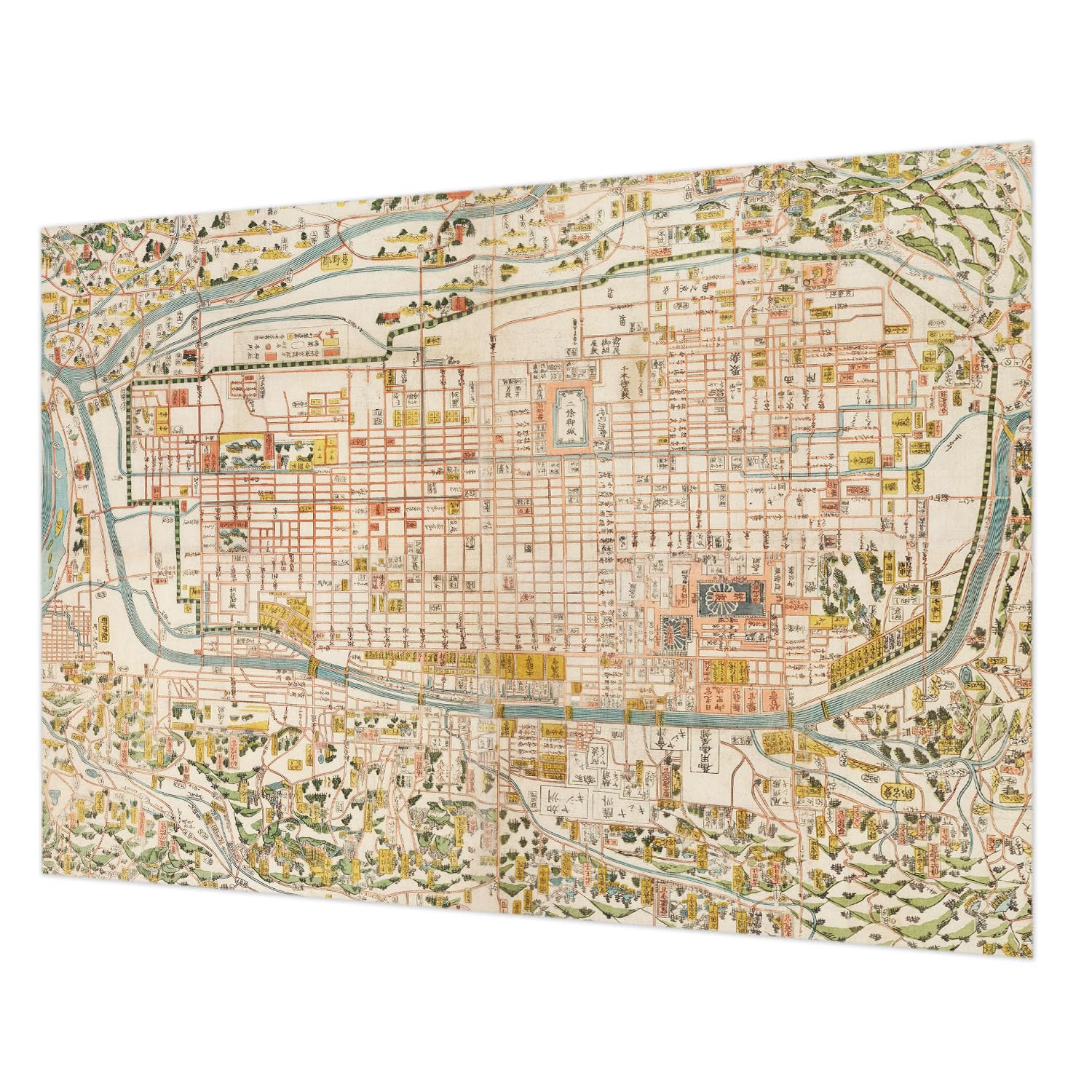 Papier peint mural intissé carte ancienne 312x219 cm avec colle