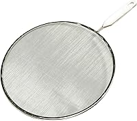Chef Craft Stainless Steel Splatter Screen, 10-Inch Mesh Guard for Pots & Pans - Mess-Free Frying