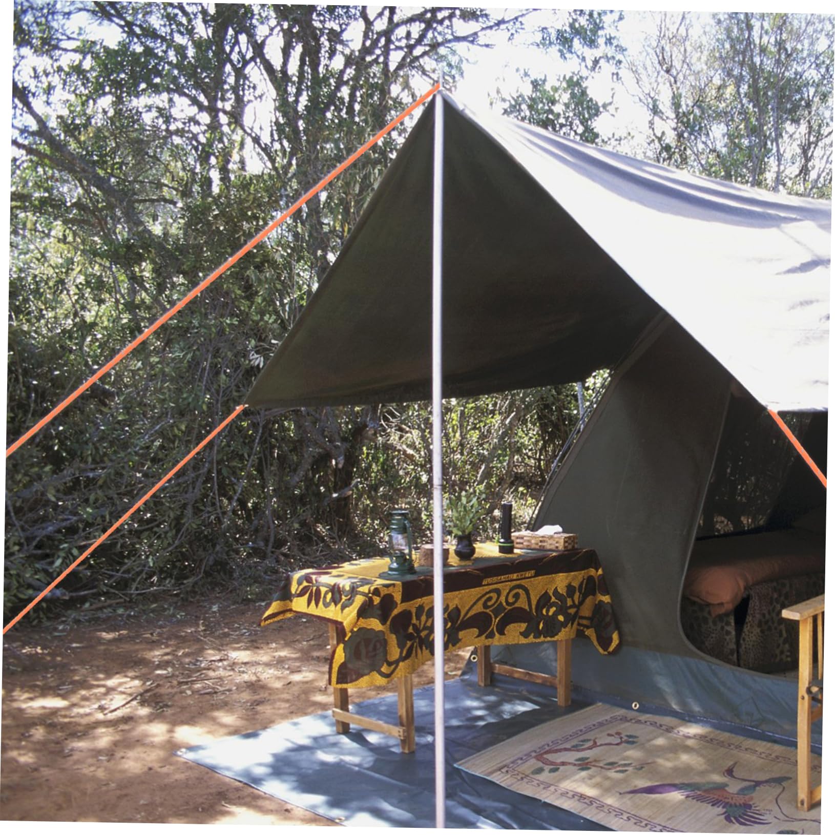 TOYANDONA Corda Riflettente Fascia Riflettente per Tende da Campeggio 5mm X 50m in Nylon e Poliestere Facile da Montare e Smontare per Avventure Outdoor e Viaggi