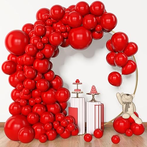 Miniatura 8 de Amandir Kit de arco de guirnalda de globos azul polvoriento, 153 piezas, diferentes tamaños de 18, 12, 10, 5 pulgadas, globos de látex azul blanco