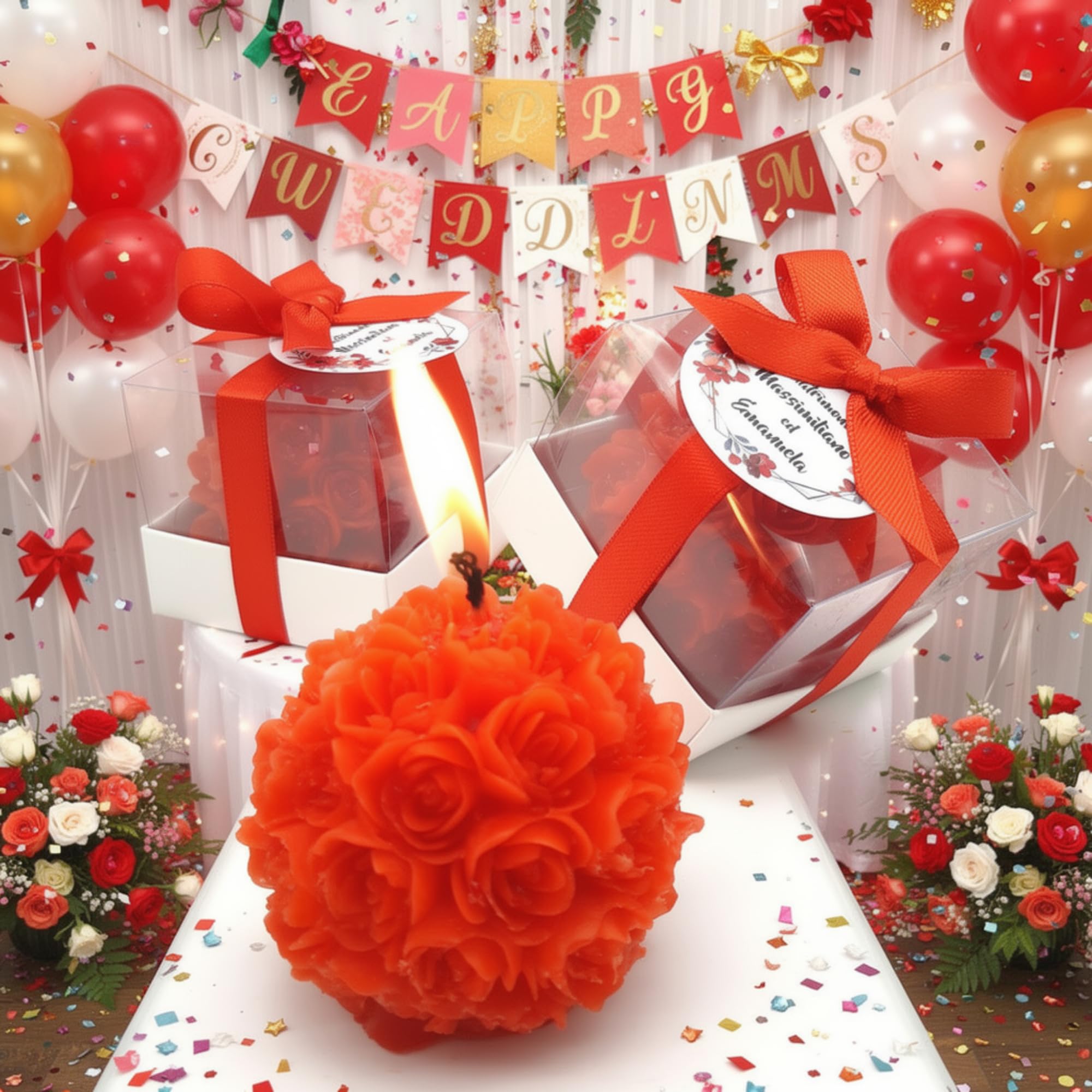 bomboniere matrimonio, Rosa pezzi candele profumate bomboniere battesimo, anni ragazzo, comunione, cresima, anniversario di, compleanno bigliettini (bianco, set di 20)
