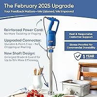 Vista 4 de TK - Batidora de inmersión comercial, motor de velocidad variable de 750 vatios/1 HP, 20,000 rpm, X-Heavy Duty con garantía de rendimiento, 22