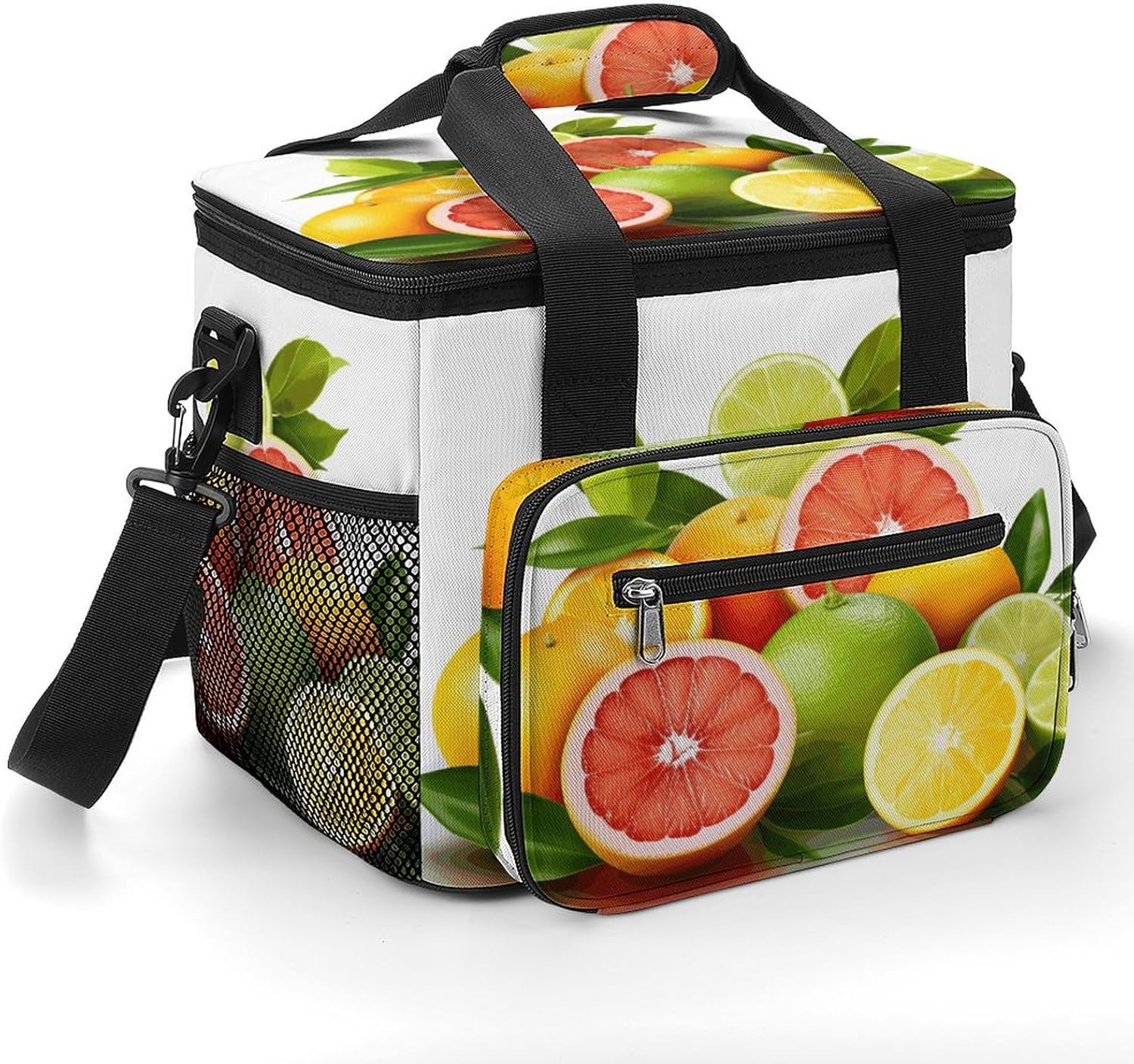 Cooler Bags Insulated for Travel, Citrus Fruits Print Soft Cooler Bag,Insulated Lunch Bag for Camping/Beach/Outdoor/Picnic