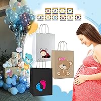 Vista 22 de Qutuus Bolsas de regalo de papel negro con asas, 50 unidades de 8 x 4.5 x 10 pulgadas, bolsa de papel kraft negro con asas a granel para compras