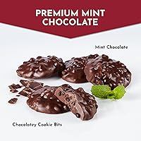 Vista 4 de Fannie May, Caramelos de chocolate con leche, racimos de galletas de chocolate con menta, dos bolsas de 16 onzas