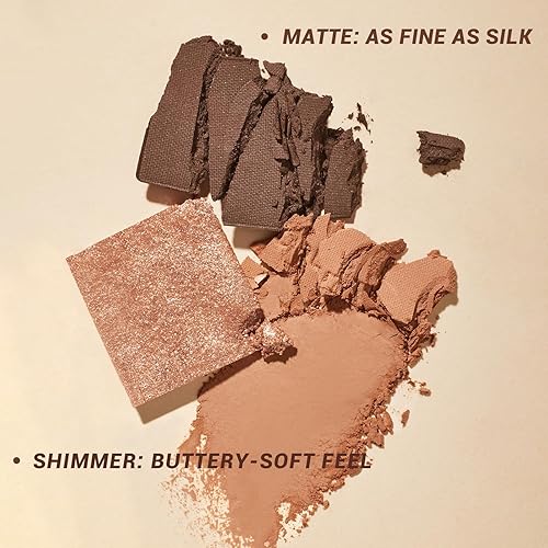 Miniatura 6 de INTO YOU Paleta de sombra de ojos nude, 4 colores mate, paleta de sombra de ojos brillante y brillante, pigmentos neutros cálidos desnudos, sombra