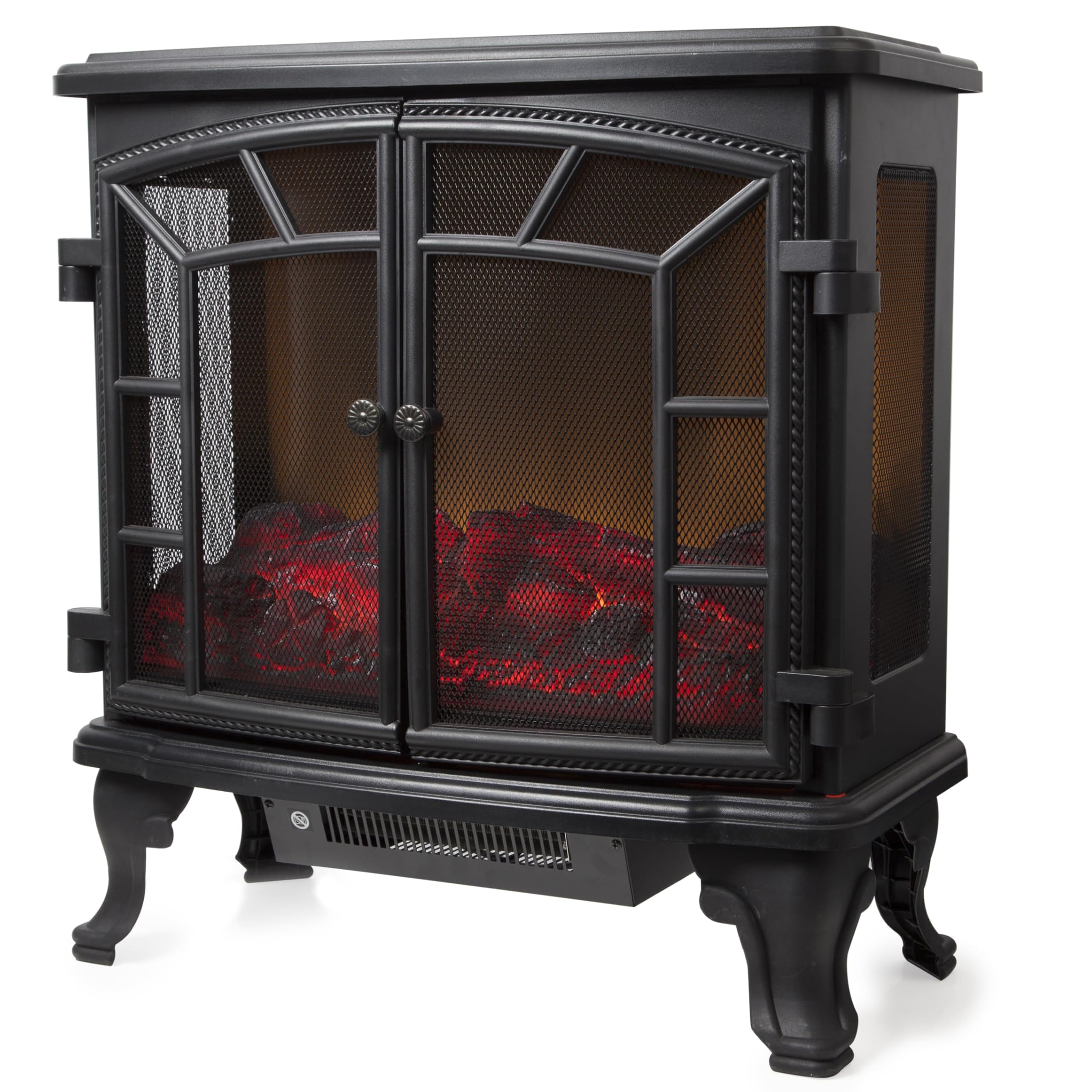Warmies Rochester Electric Fireplace Heater - Black