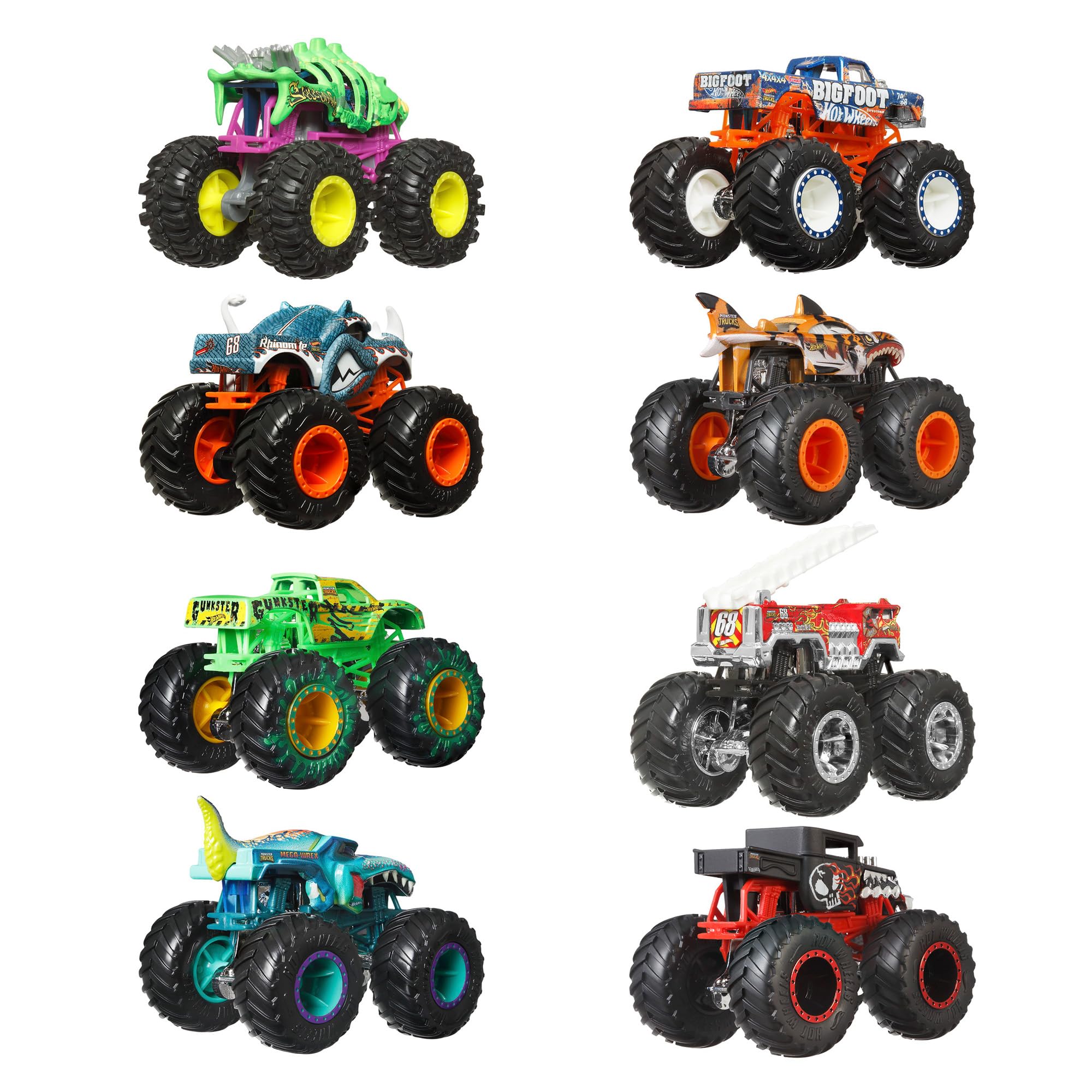 Hot Wheels ミニカーセット 8台 Amazon | ホットウィール(Hot Wheels) モンスタートラック ライブ 8