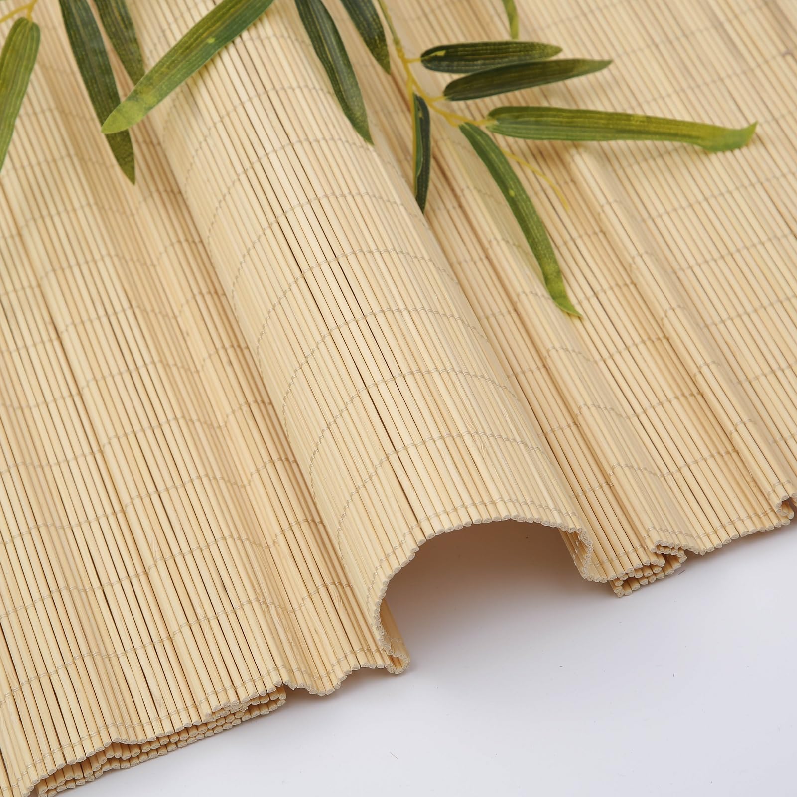 ( Similar ) Bamboo Roman Shades, Cordless Natural Woven Blinds, Privacy Lined Sun Shade for Doors, Indoor Windows, Wheat