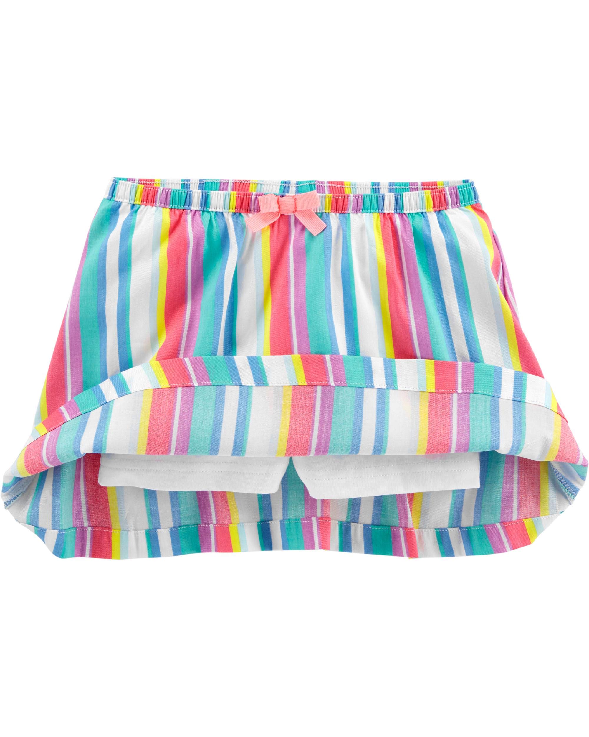 Carter's Baby Girls Make Your Magic Stripe Skort Set 6 Months White Multi