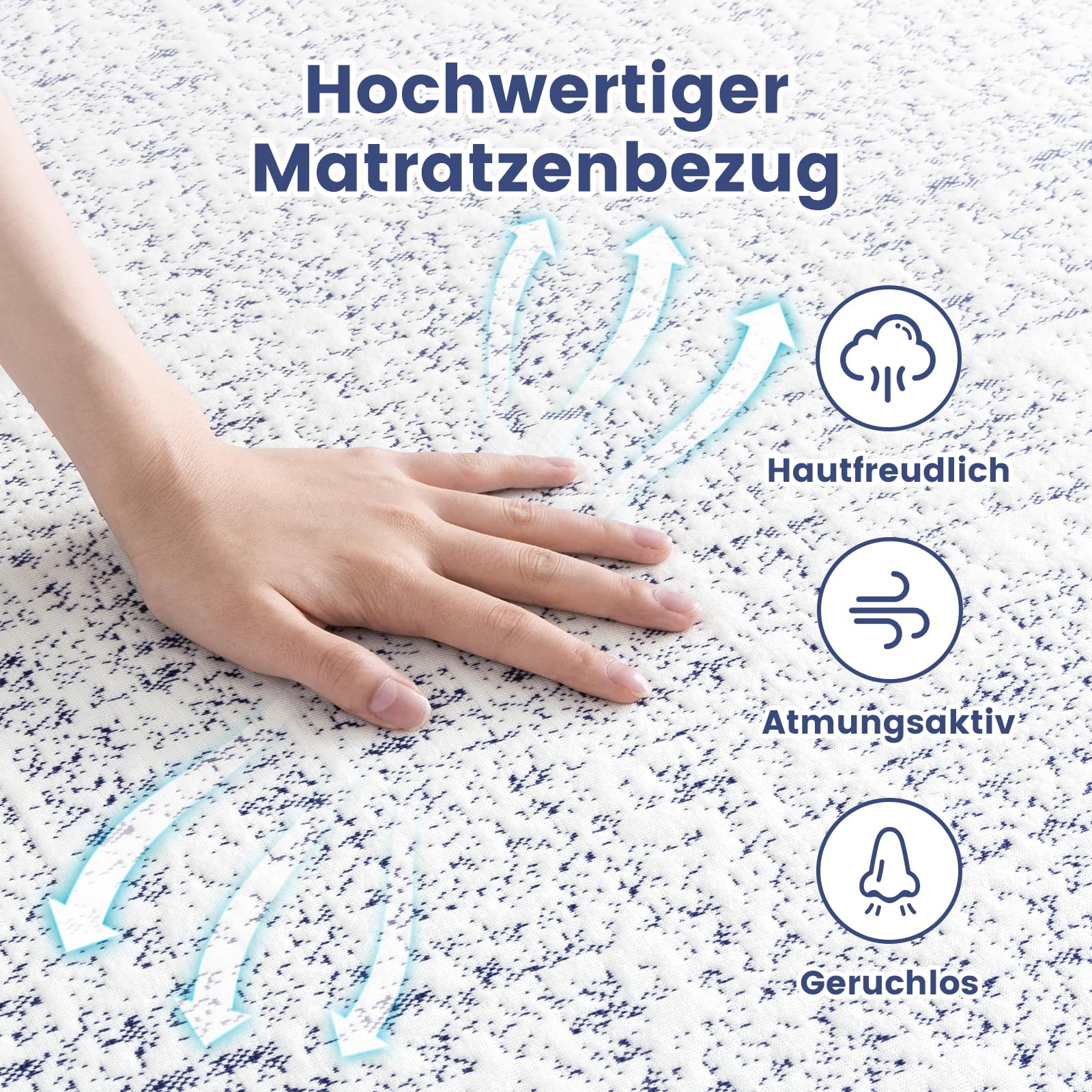 Matelas 1134 Ressorts Ensachés Et Mémoire De Forme - Blanc - 90 X 200 Cm 92447882