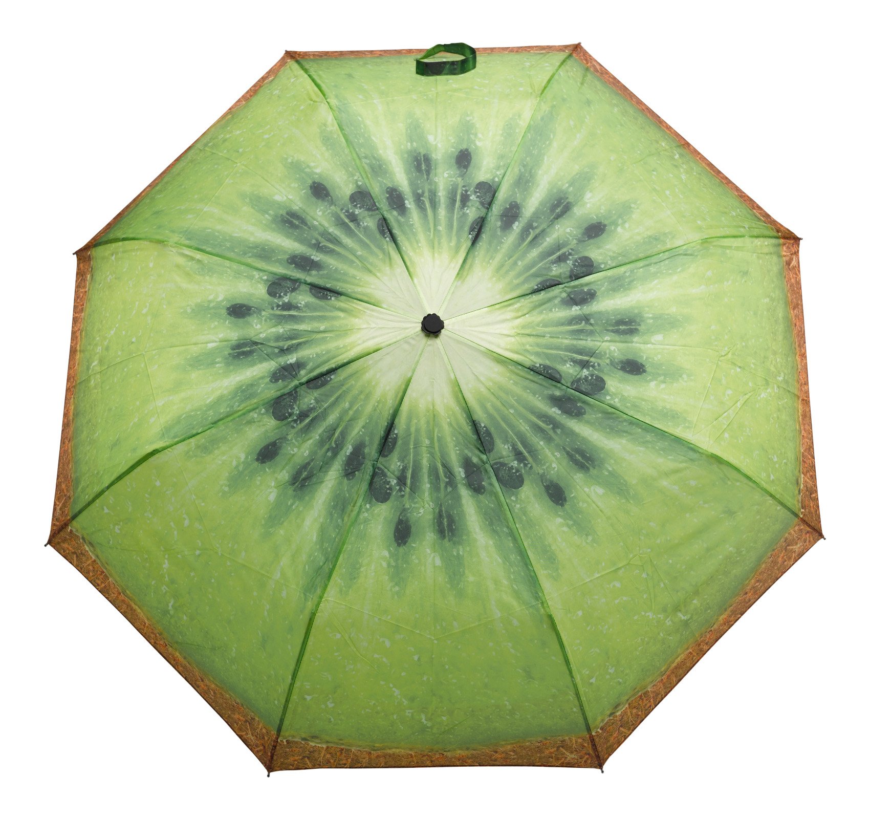 Fallen Fruits Umbrella Nylon Fruit Design Folding Compact Brolly 98cm Diameter (Kiwi)