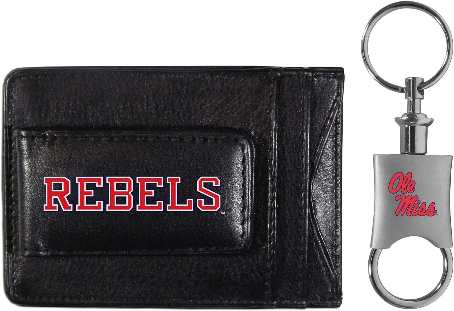 Siskiyou Sports NCAA unisex-adult Leather Cash & Cardholder & Valet Key Chain