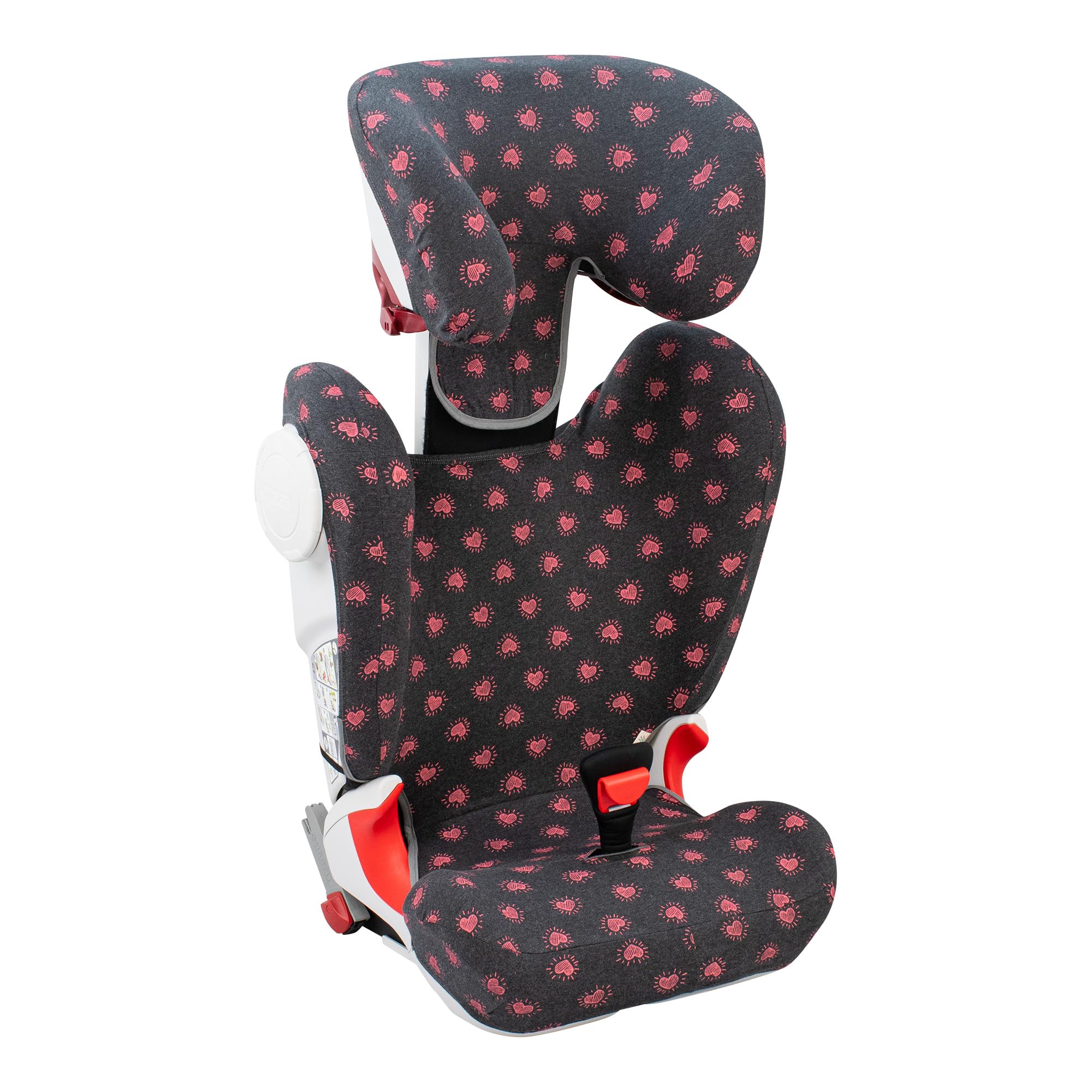JYOKO KIDS Funda Compatible con Romer Kidfix II XP SICT kidfix2 S, Kidfix Z - Line (CON OJAL, FLUOR HEART) — view 3