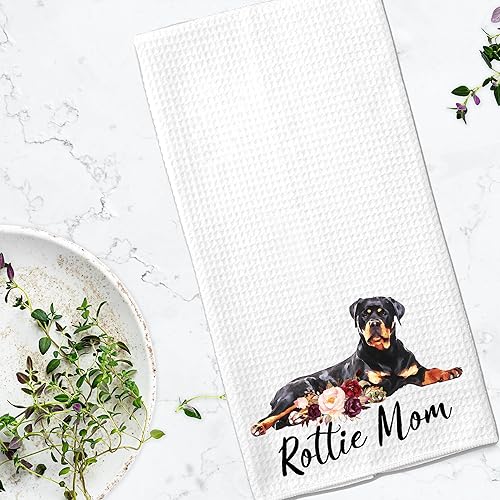Miniatura 3 de Rottie Mom Rottweiler Microfiber Kitchen Tea Bar Towel Gift for Animal Dog Lover
