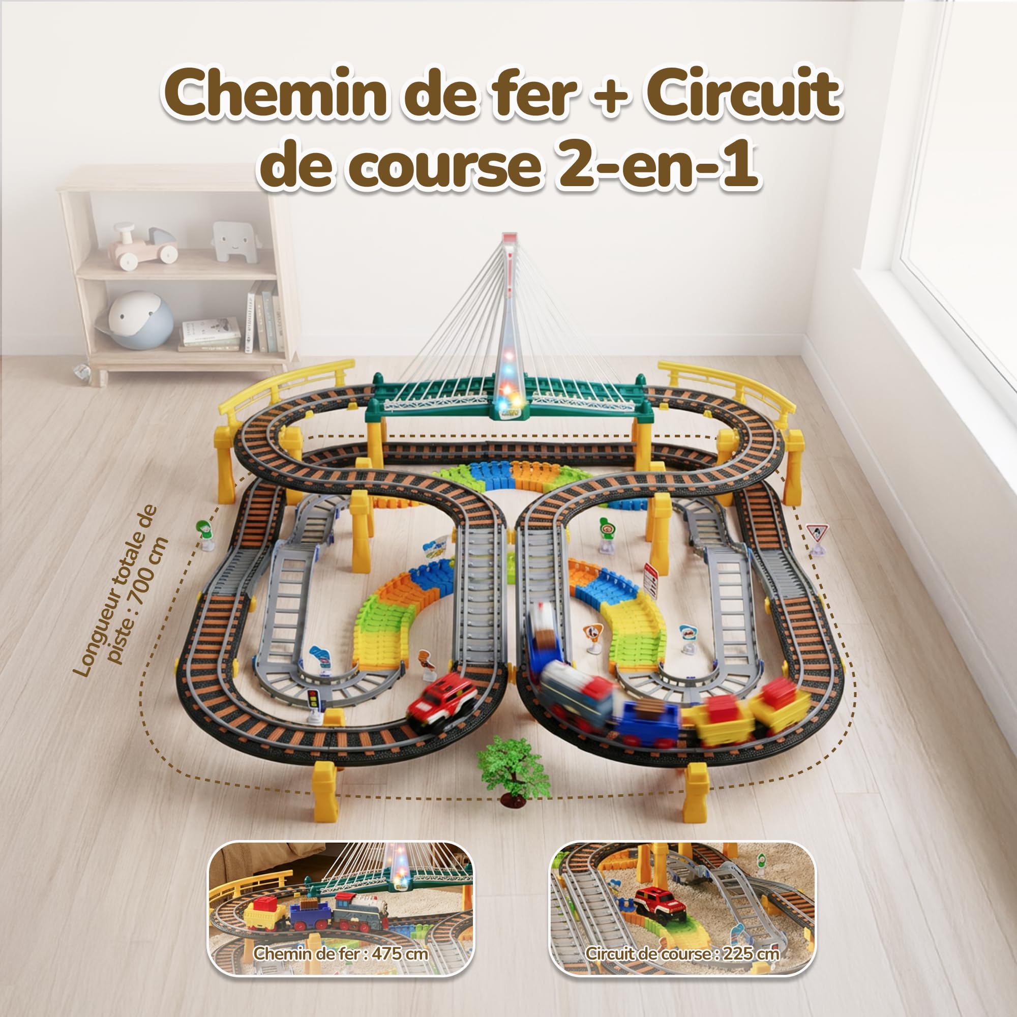 Circuit Électrique 2en1 pour Enfants