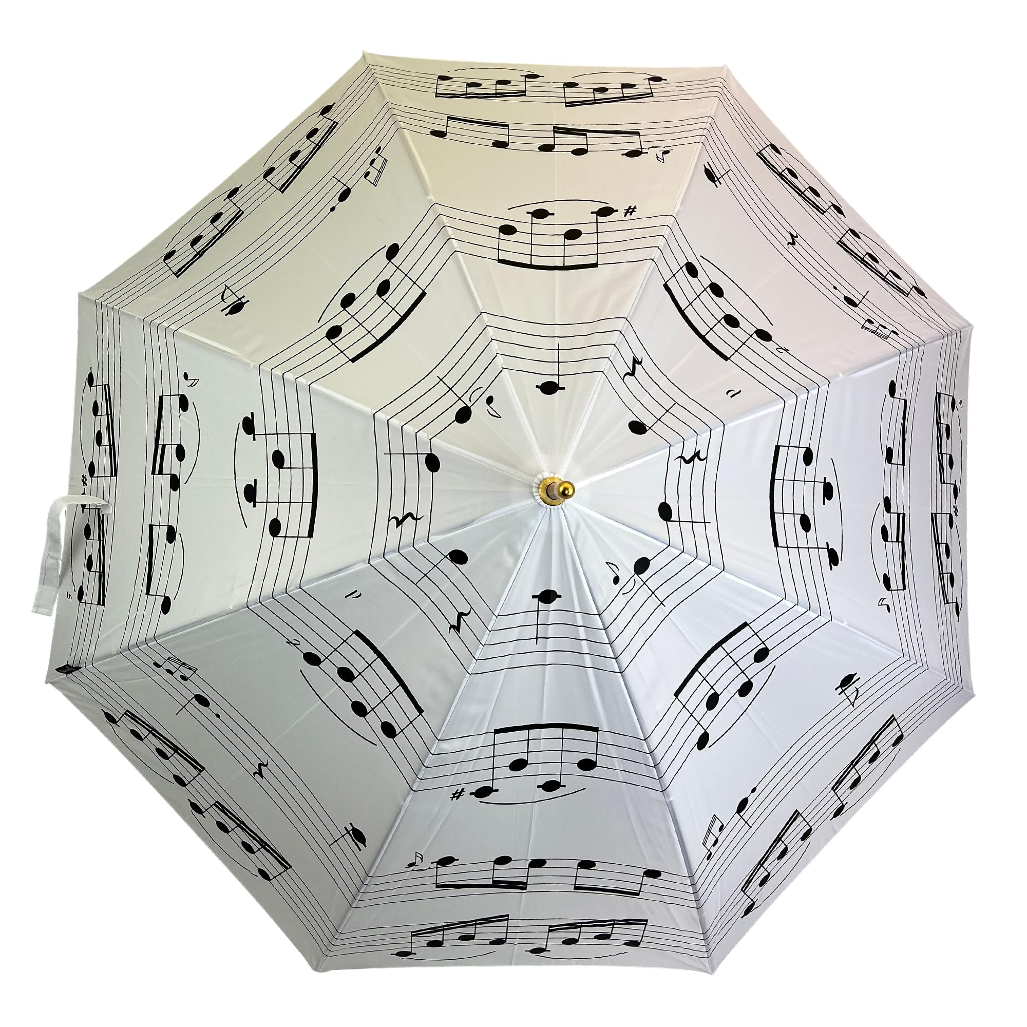 Soake White Music Umbrella with Black Notes
