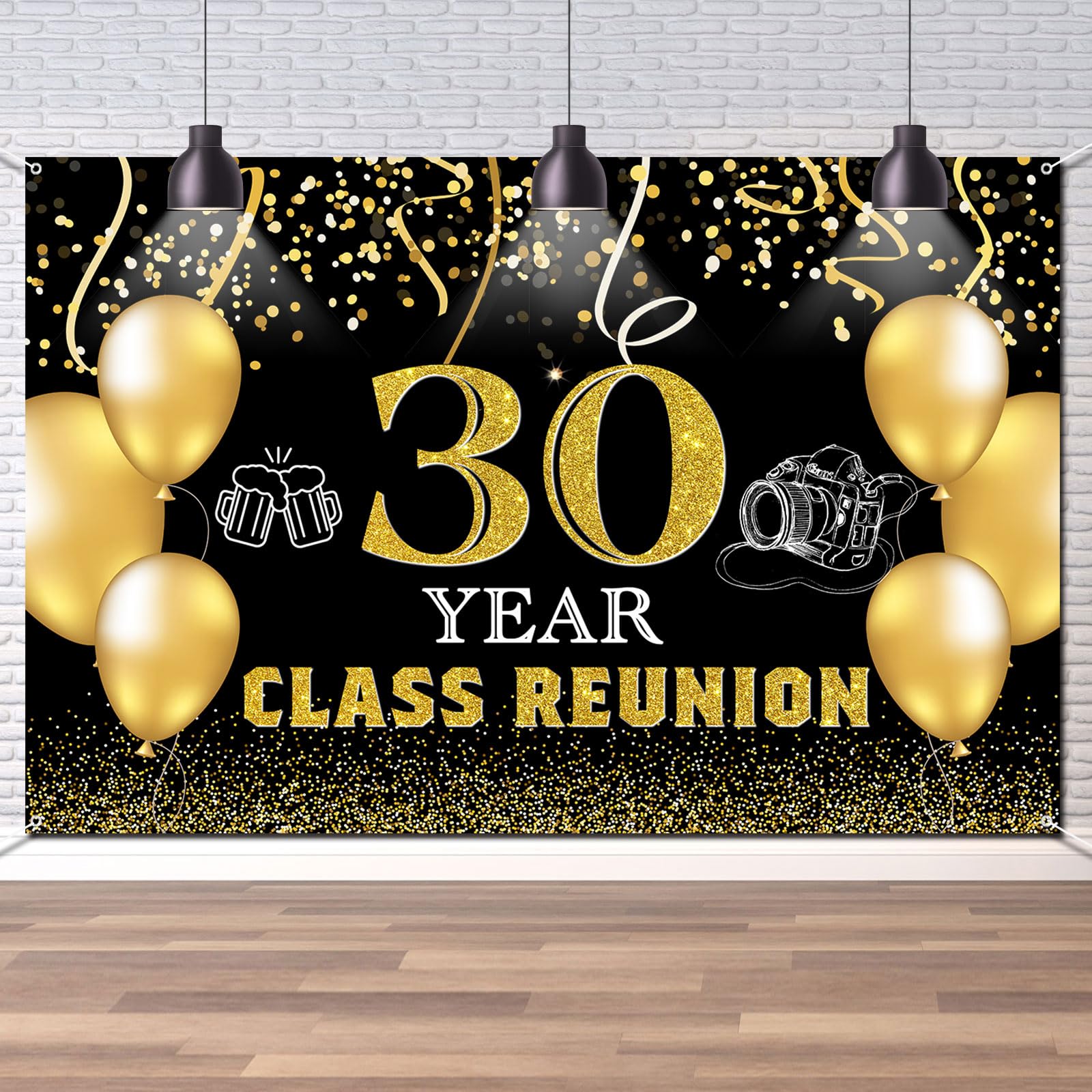 Dill-Dall 30 Year Reunion Banner, Class of 1995, Classmates Happy 30th Anniversary Party Photo Background Decorations Supplies Hanging Sign Poster,