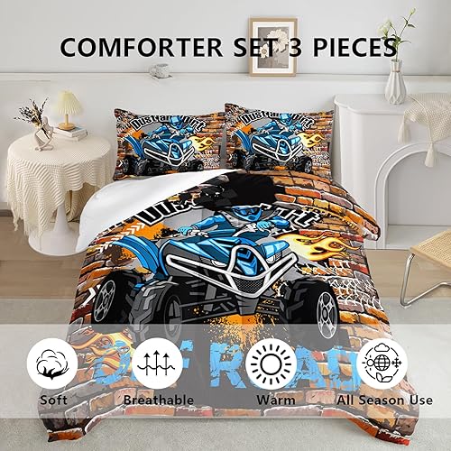 Vista 219 de Axolotl Kid Comforter Set Twin Size,Racing Car Bedding Set for Boys Girls Teen Kids Children Racing Gifts,Race Cars Quilt Bed Set with 1 Comforter 2
