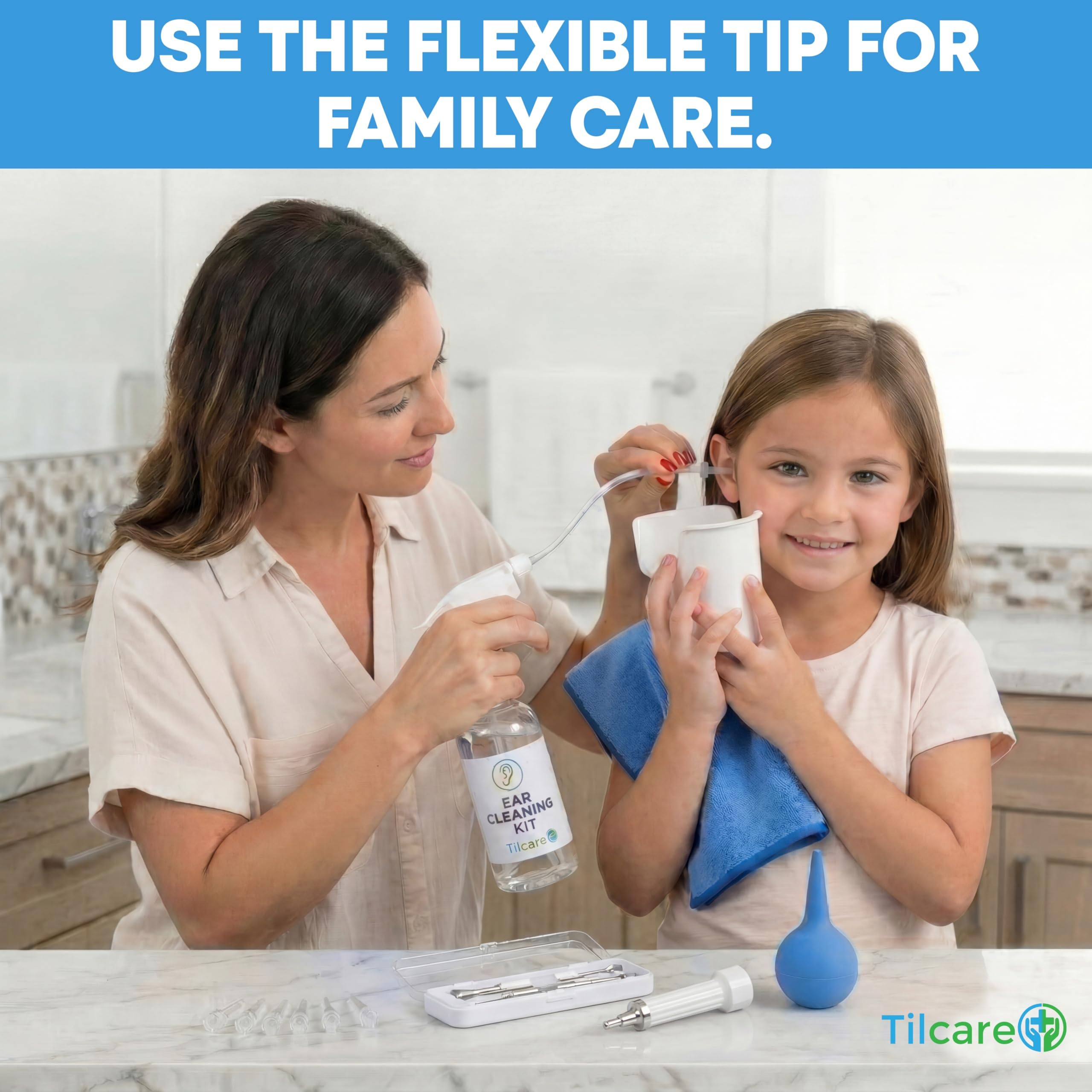 Ear Wax Removal Kit by Tilcare: Safe At-Home Ear Irrigation Flushing System — Amazon image 3