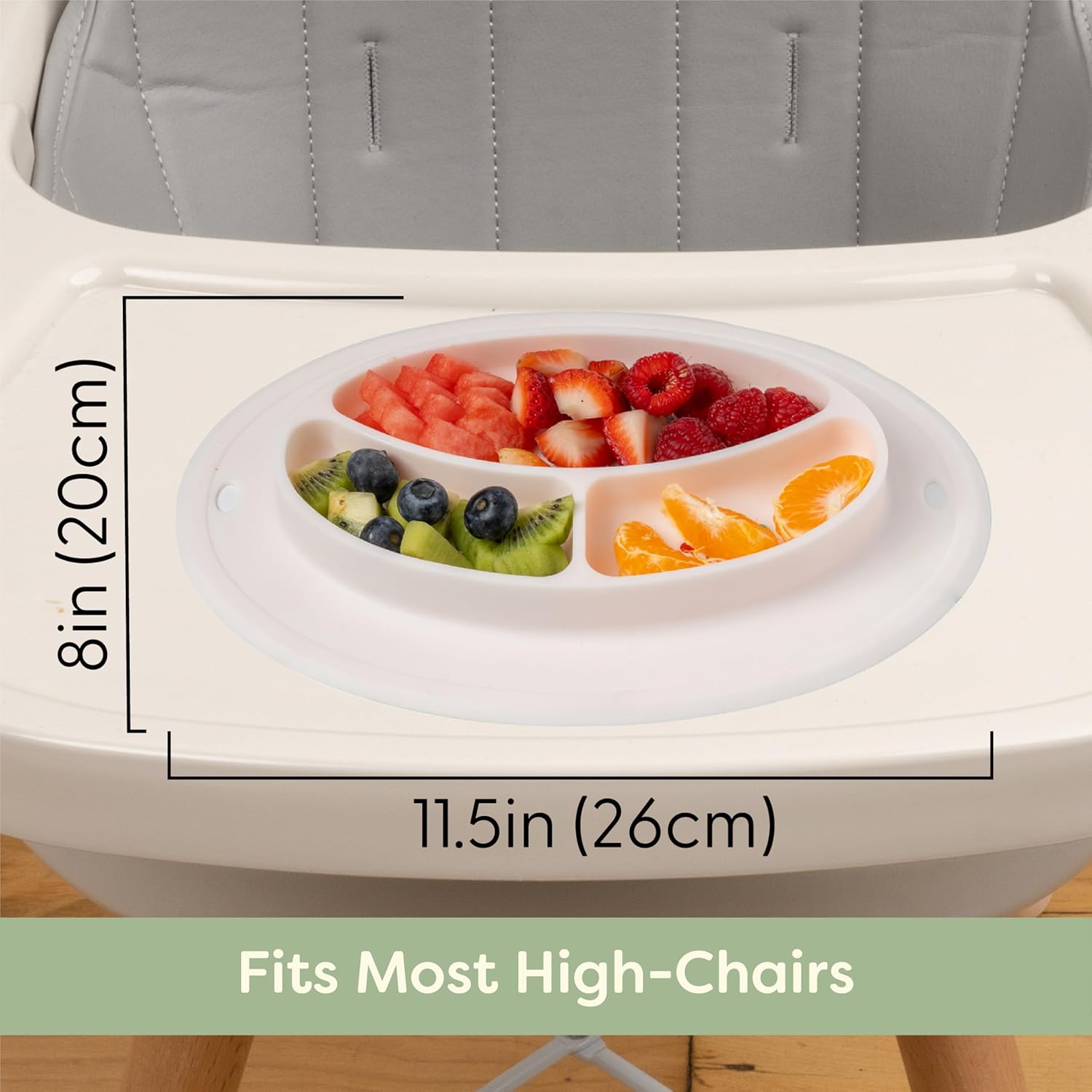 CoComelon Silicone Divider Plate - Suction Plates for Toddlers, Babies - BPA-Free- Non Slip Reusable Portable Toddler Plates with Suction, Less Mess - Portion Meal Time - Non Toxic, Dishwasher Safe - Image 7