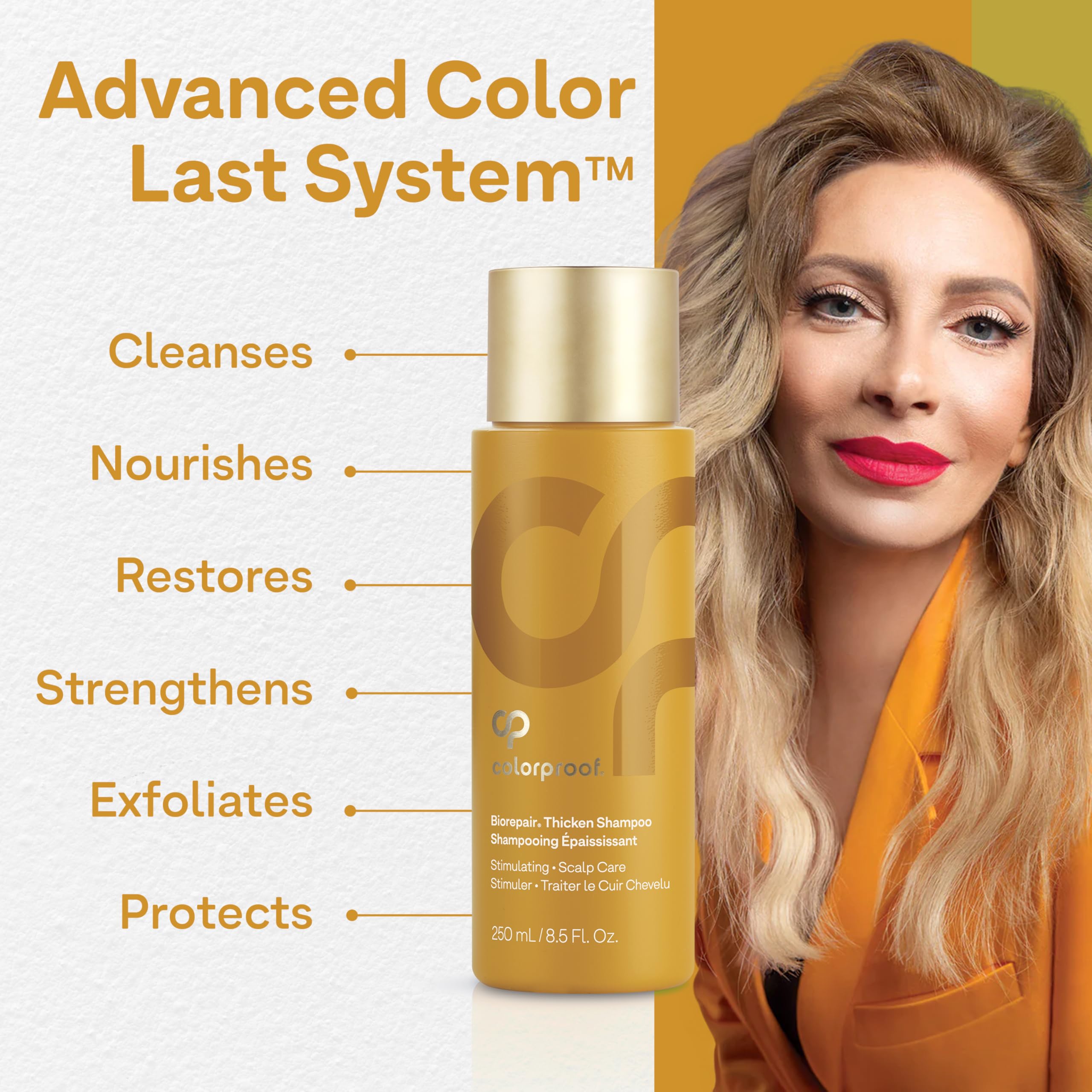 Colorproof Biorepair Thicken Shampoo for Thinning Color-Treated Hair, 8.5 Fl Oz