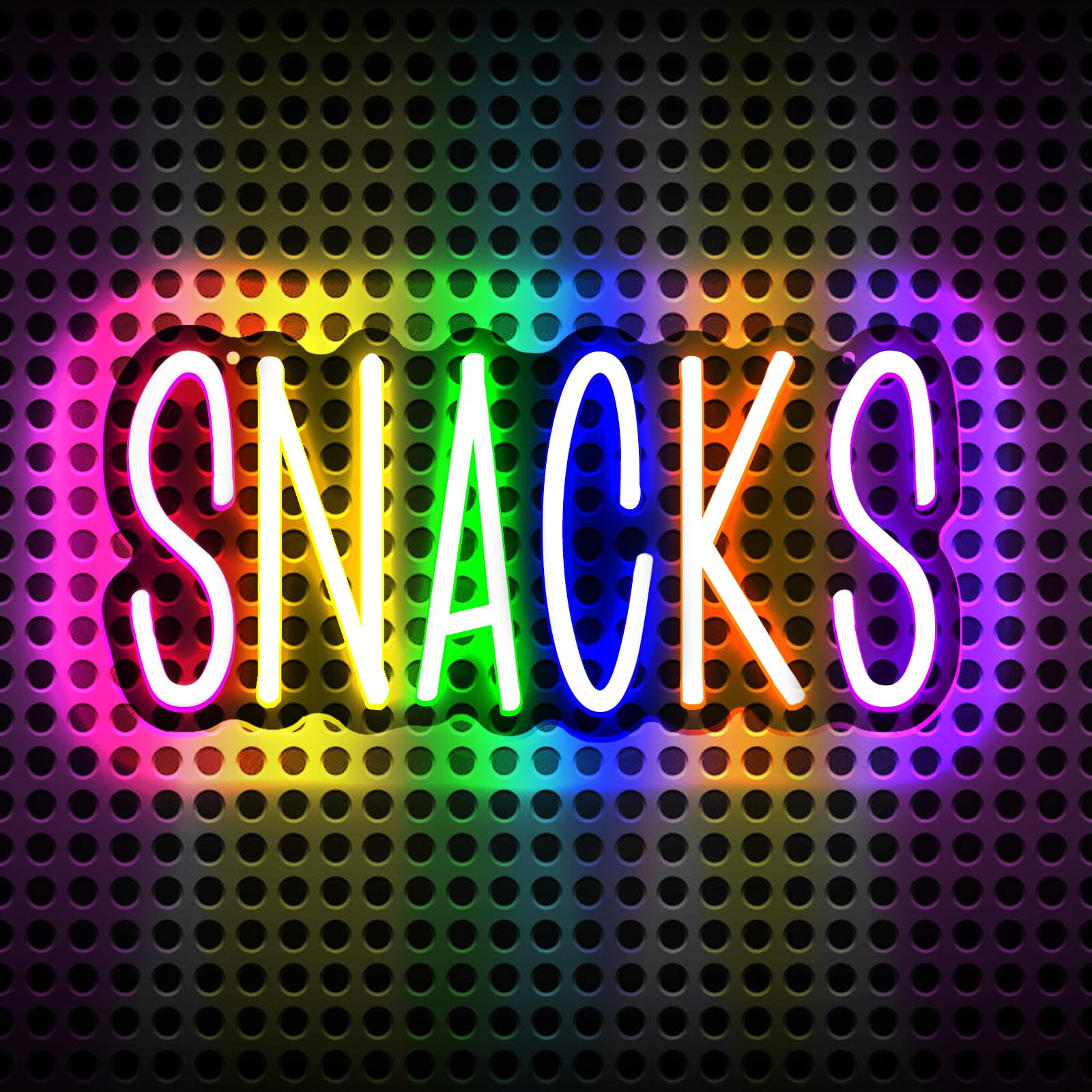 Snacks Led Neon Sign,Snack Bar Sign for Art Wall Decor,Snacks Neon Light for Coffee Cake Candy Shop Wall Sign Decor Wedding Birthday Party Light Up Sign Backdrop Dimmable USB Powered (5V)