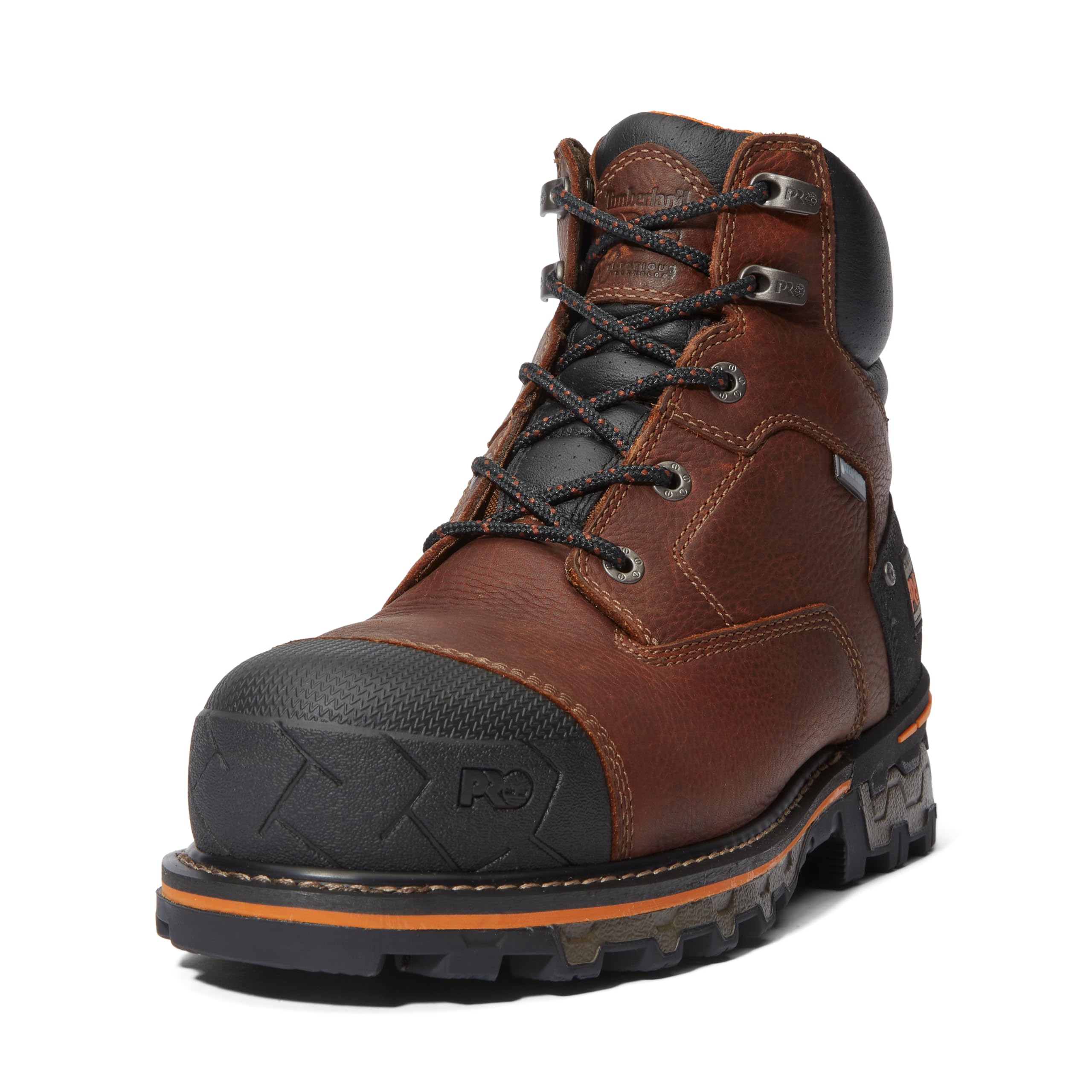 Men's Boondock 6 Inch Composite Safety Toe Insulated Waterproof Industrial Work Boot, Brown-2024 New, 13
