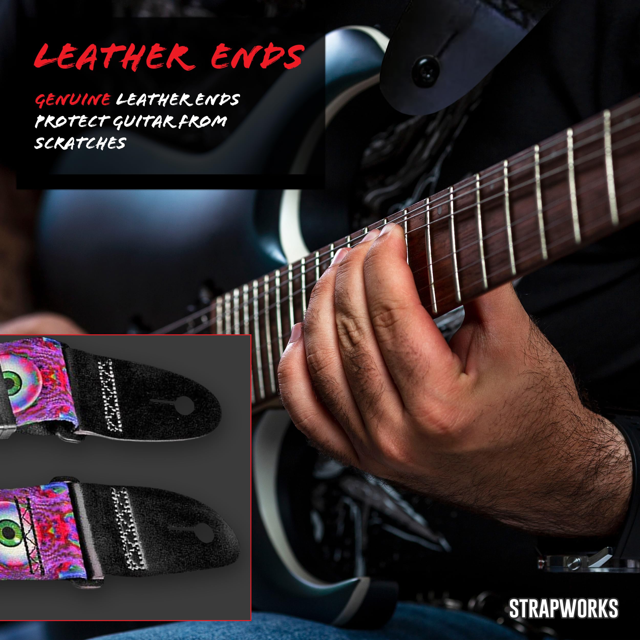 killer-q guitarra correas 2 pulgadas por 5 pies, Premier: eyescape
