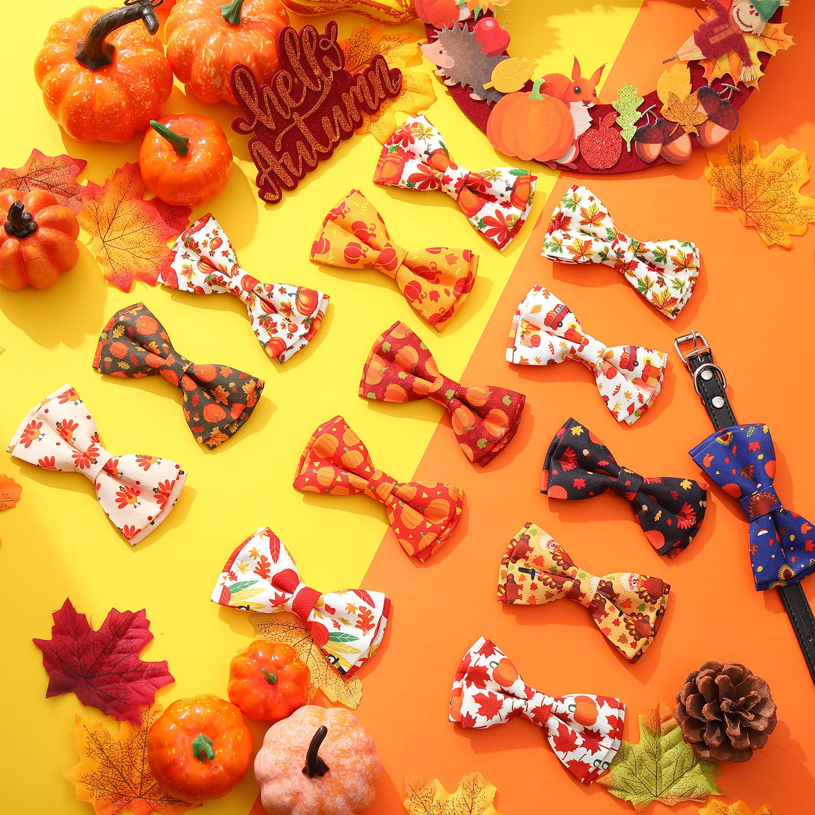 100 Stück Hundefliegen-Set – Verstellbare Halsbänder Für Halloween & Thanksgiving