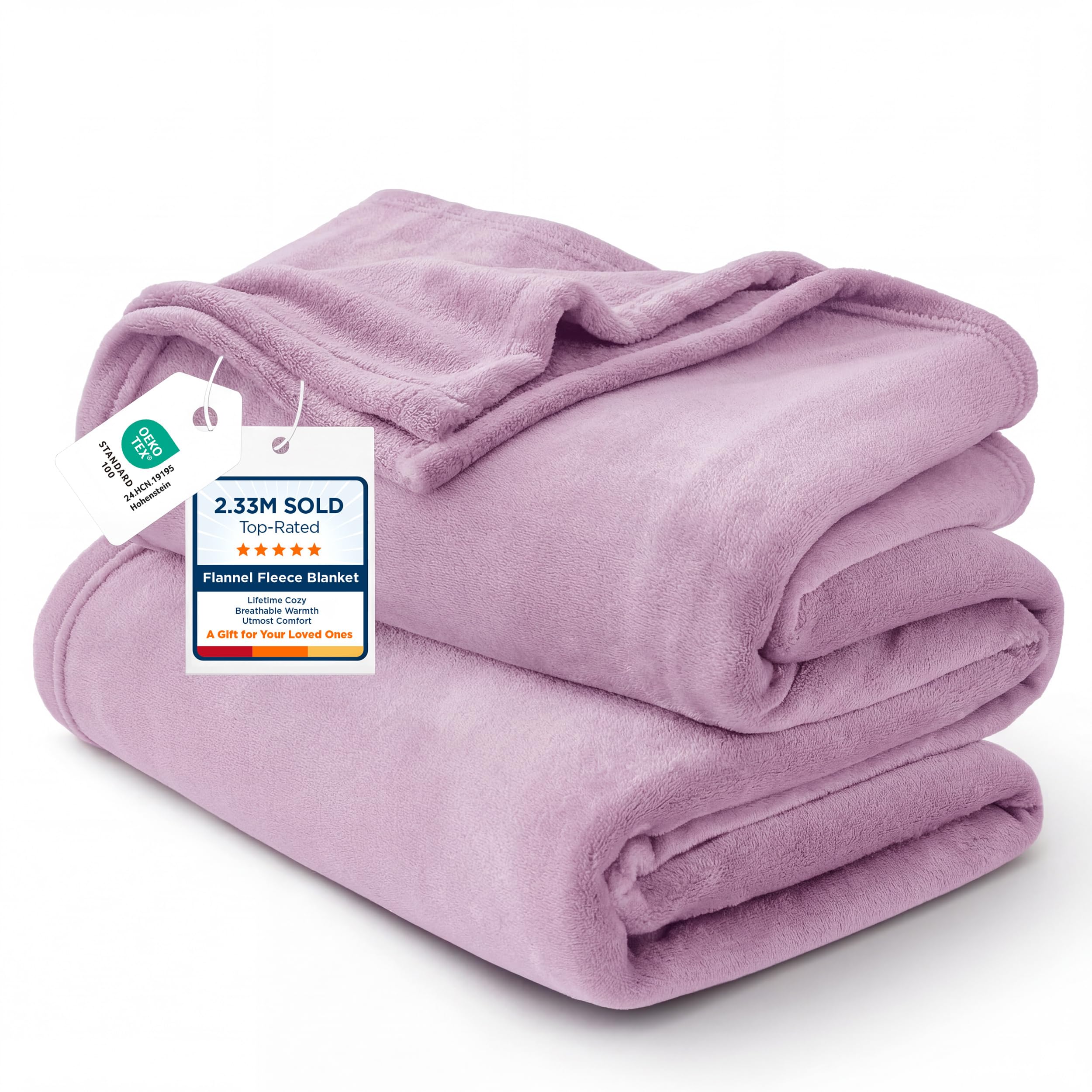 Amazon.com: Bedsure GentleSoft Fleece Blankets Queen Size Lilac