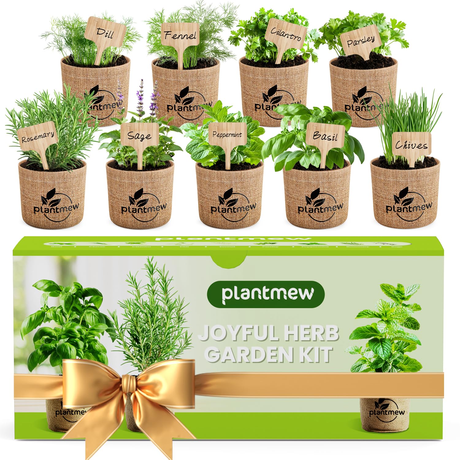 PLANTMEW 9-Herb Indoor Window Garden Kit