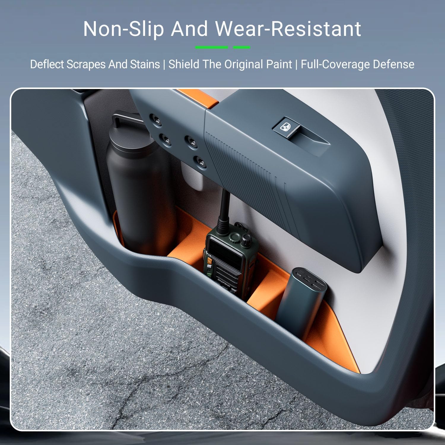 xipoqix Door Side Storage Tray Compatible with 2022-2025 Ford Maverick Car Door Organizer (Not for 26) Phone Pocket 4PCS Replacement for 2022-2025 Ford Maverick Accessories(Light Orange)