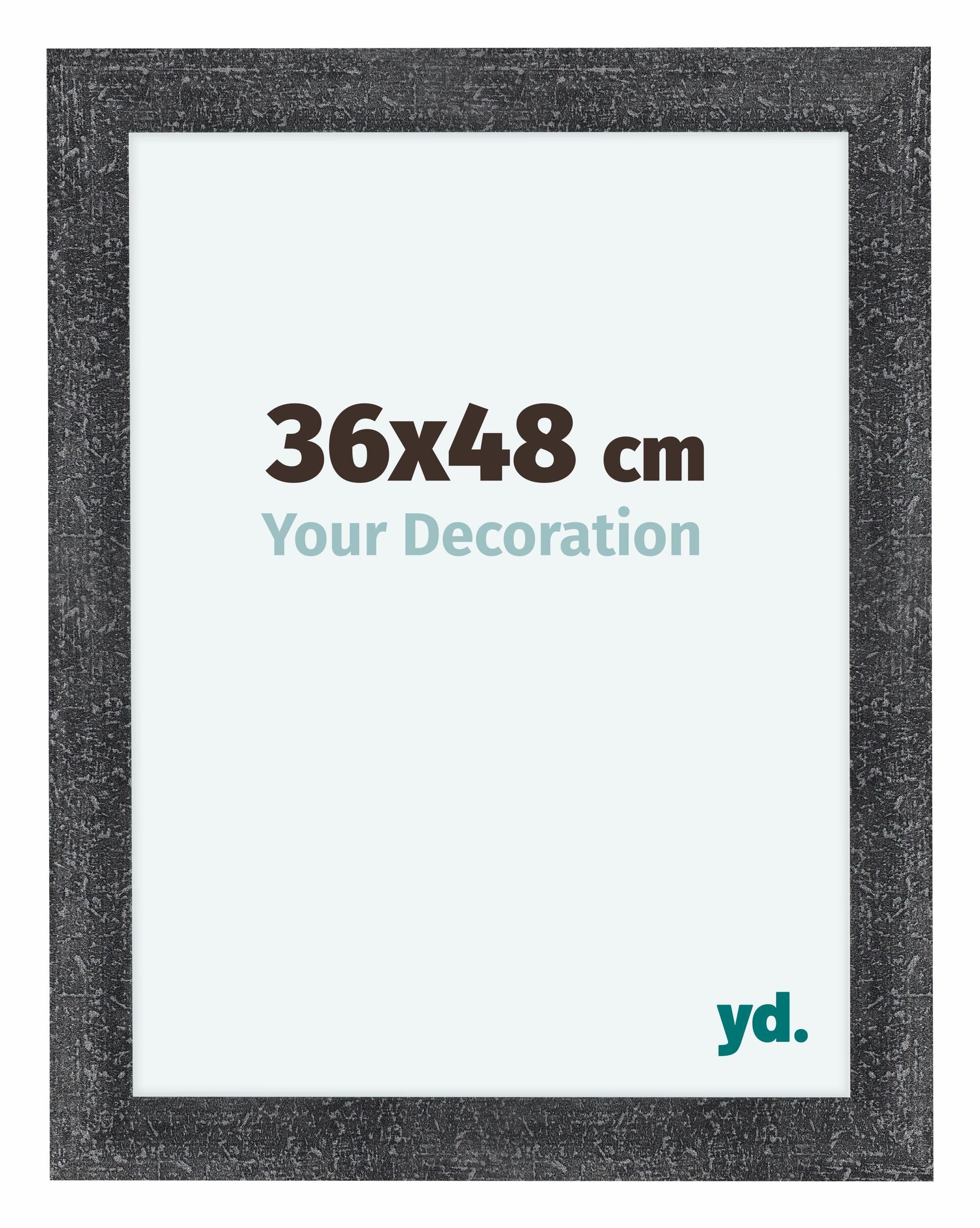 Your Decoration - Picture Frame 36x48 cm - Gray Swept - Decorative Wall Frame in MDF with Antireflection - Frame 36x48 - Como