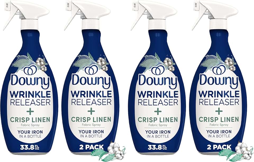 Wrinkle Releaser Spray, All In One Formula, Removes Wrinkles, Static and Odor Eliminator, Crisp Linen Scent, 33.8 Fl Oz (Packaging