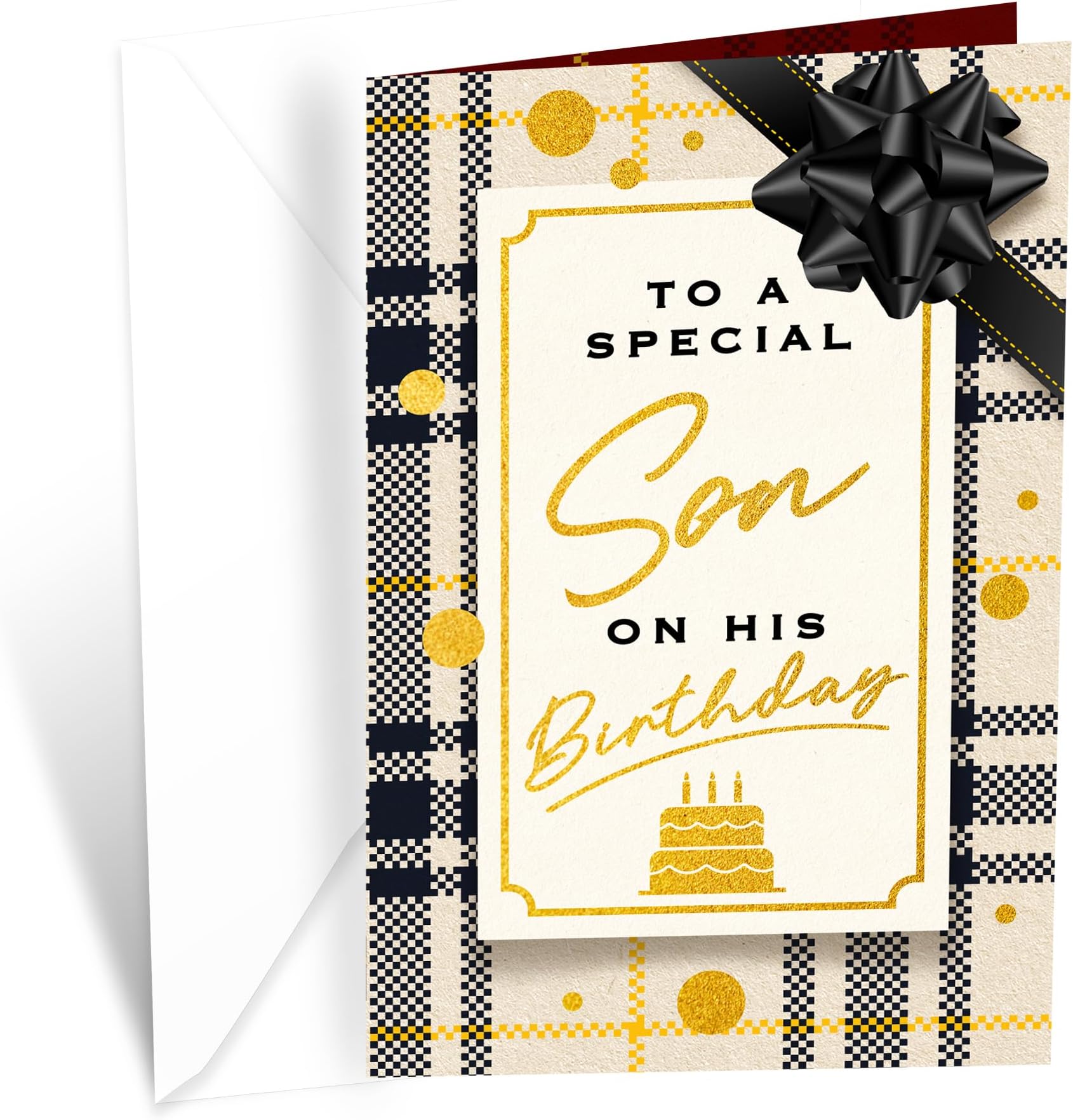 Prime Greetings Birthday Card For Son, Made in America, Packaged in Protective Mailer. Eco-Friendly, Thick Card Stock with Premium Envelope 5in x 7.75in