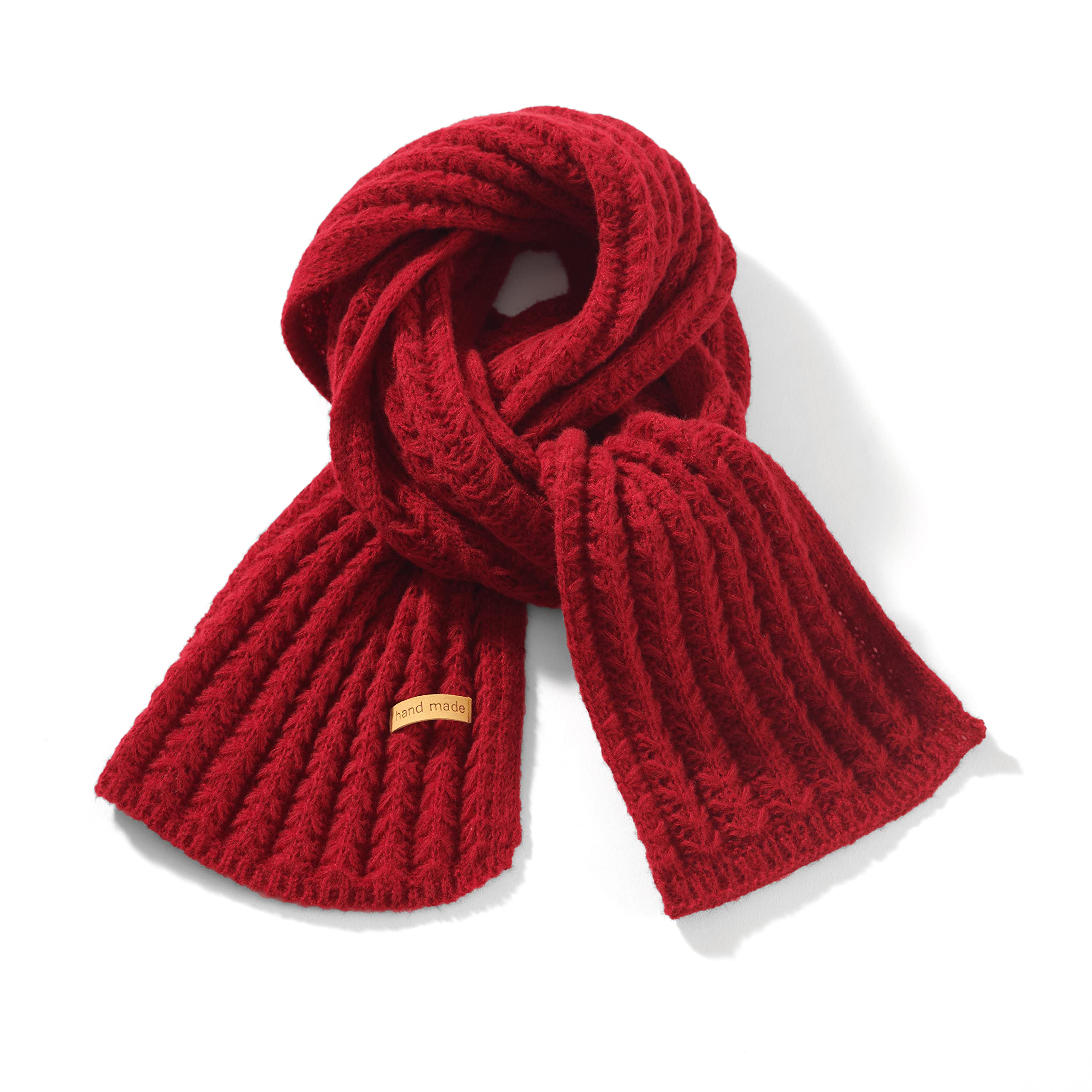 REDESS Grote gebreide sjaal voor dames, winter, warm, lang, kasjmierwol, dikke wintersjaal, grote dikke sjaal voor vrouwen, Blauw, one size