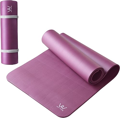 YAMAZEN Esterilla de entrenamiento de yoga para ejercicio de gimnasio en casa  Alfombrilla multiusos con correa  Excelente amortiguación