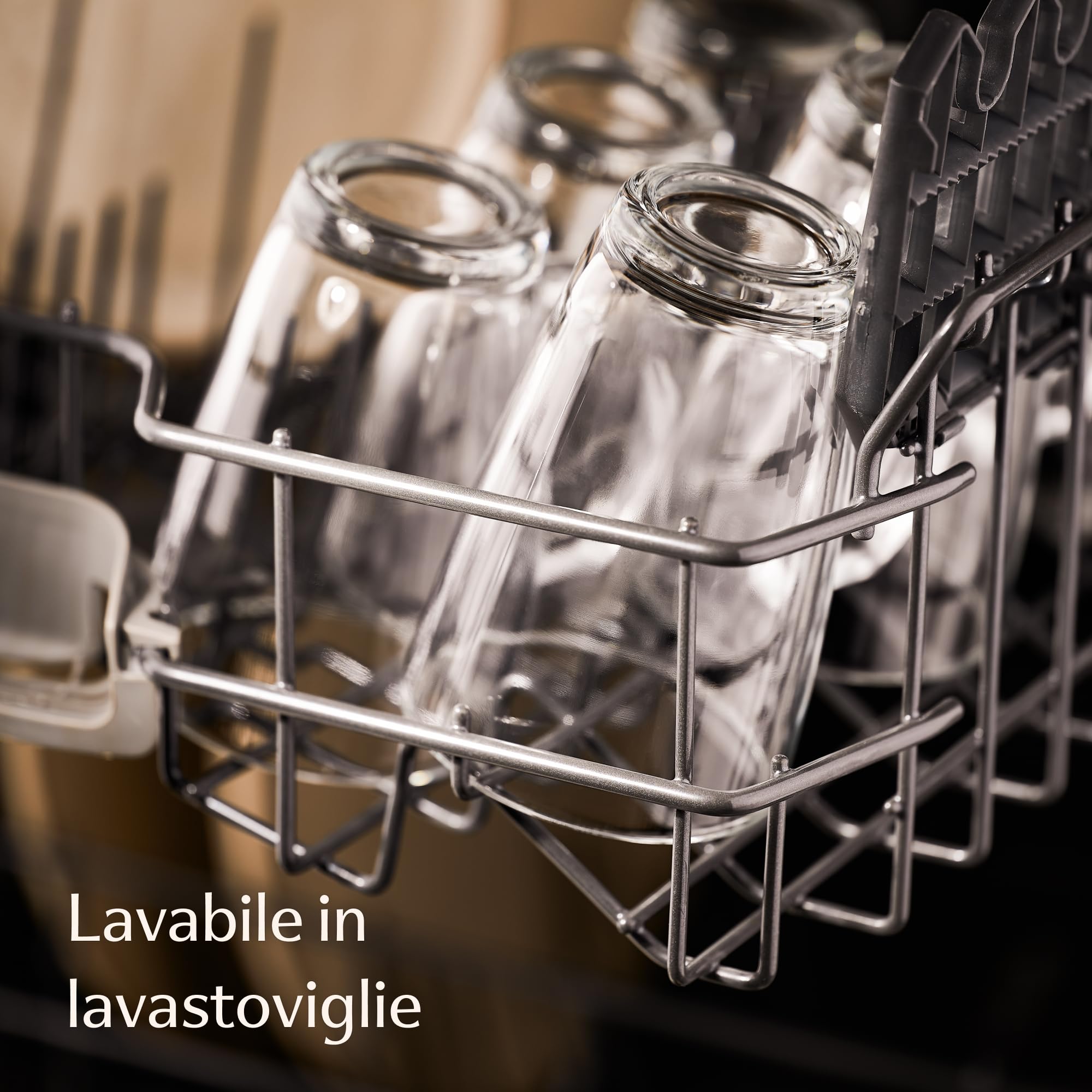 Cosumy 6 Tazze da Latte Macchiato con Cucchiaini Lunghi - 300ml - Mantengono il Calore - Lavabili in Lavastoviglie - Bicchieri da tè e da caffè