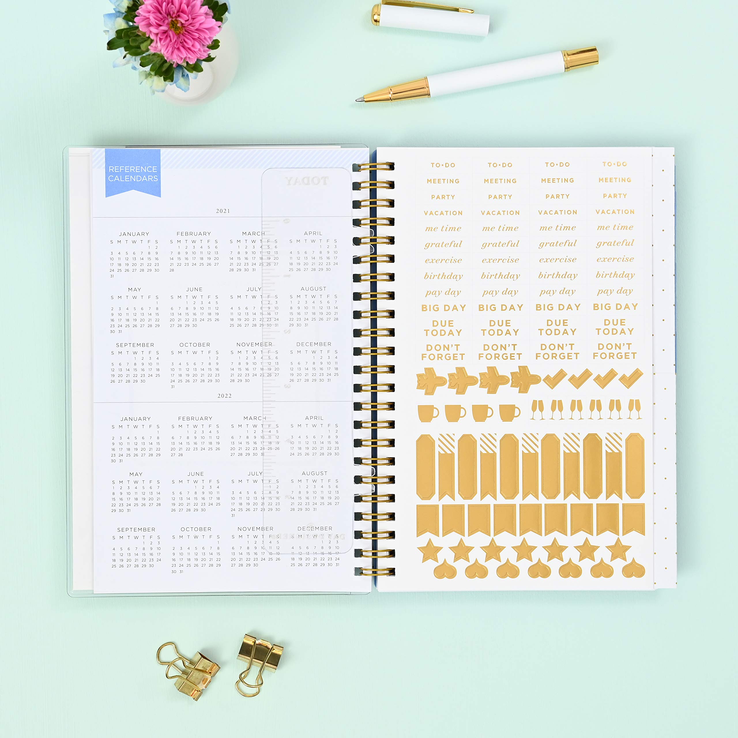 Day designer for blue sky 2021-2022 academic year weekly u0026 monthly planner,  5