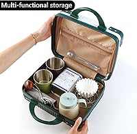 Vista 5 de Bincoo Coffee Maker Travel Case for Barista Espresso Machine Travel Case Waterproof-Coffee Maker Storage Box with Comfortable Hand Hold Belt, White