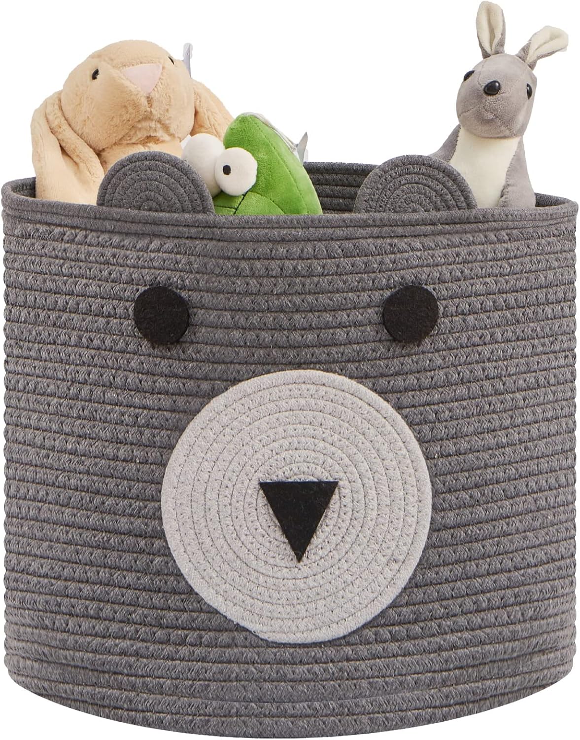 Amfyn Cotton Bear Shaped Storage Baskets Pack of 1 (Beige) main image 1
